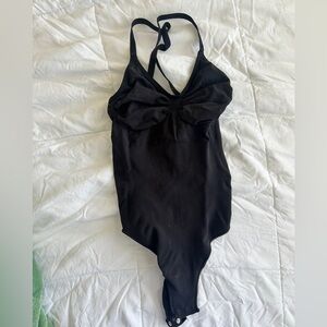 SKIMS Black Sculpting Thong Bodysuit